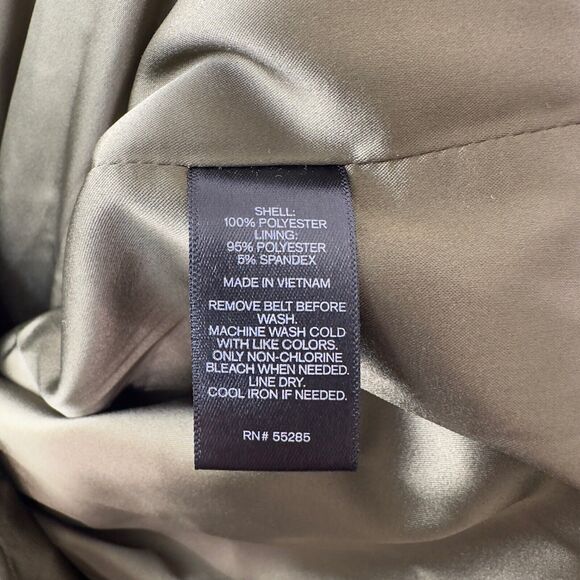 Express Green Sleeveless Button Front Zip Pockets Collared Shirt Dress Size XS - Picture 8 of 8